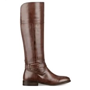 Marc Fisher Aysha Dark Brown Knee-High Leather Riding Boots